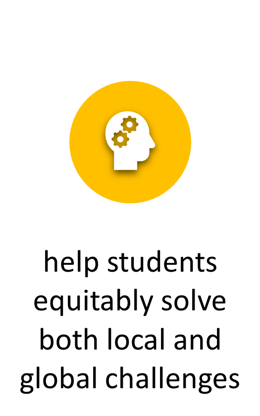 help students equitably solve both local and gobal challenges